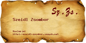 Szeidl Zsombor névjegykártya